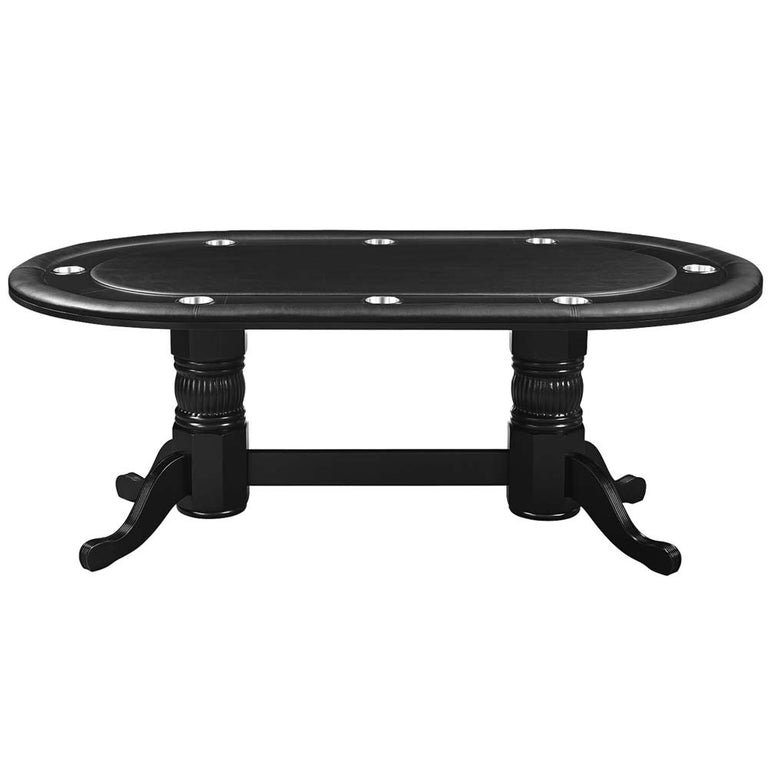 Ram Gameroom Poker Table with Dining Top 84" Black