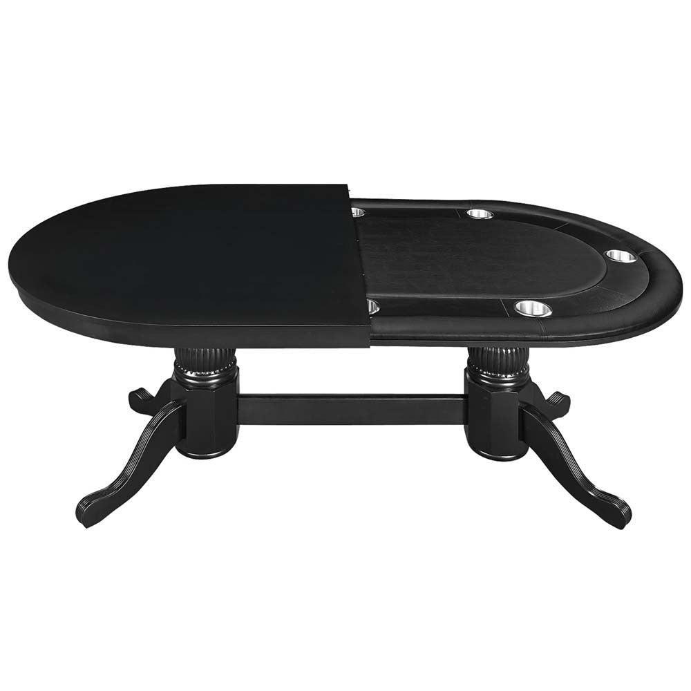 Ram Gameroom Poker Table with Dining Top 84" Black