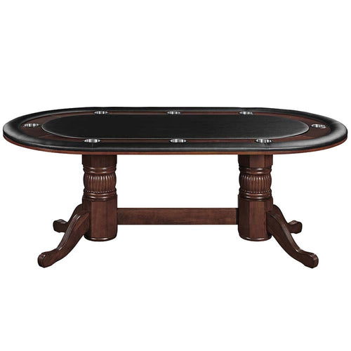 Ram Gameroom Poker Table with Dining Top 84" Cappuccino 1