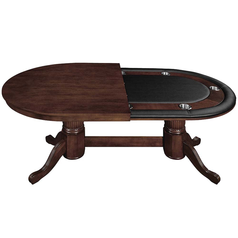 Ram Gameroom Poker Table with Dining Top 84" Cappuccino