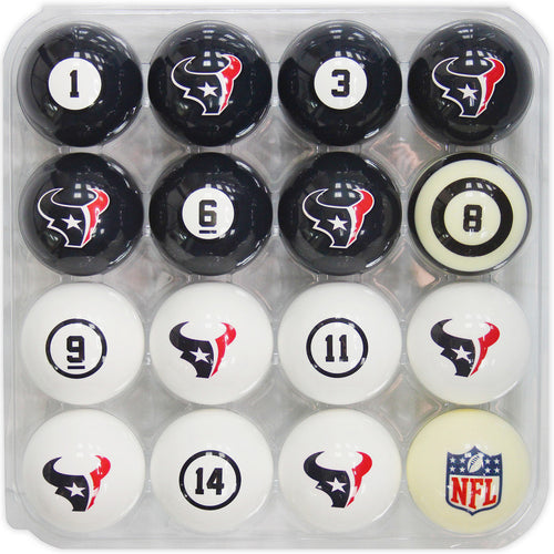 Houston Texans Pool Balls with Numbers 1