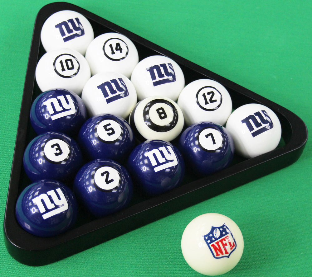 New York Giants Pool Balls with Numbers
