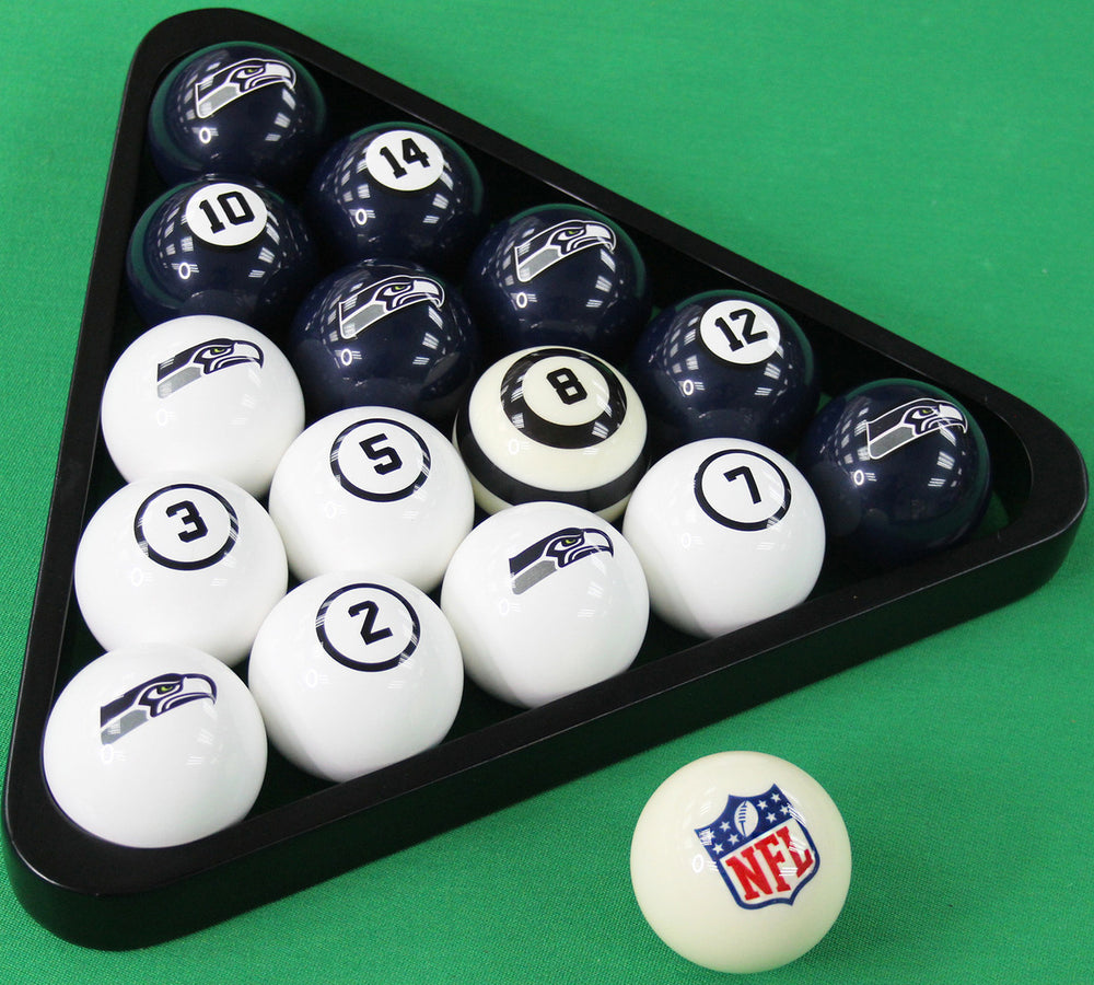 Seattle Seahawks Pool Balls with Numbers