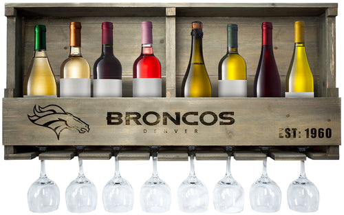Denver Broncos Bar Shelf Reclaimed Wood 1