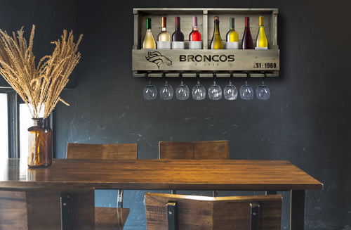 Denver Broncos Bar Shelf Reclaimed Wood 3