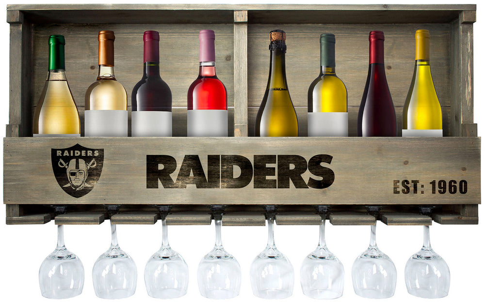 Las Vegas Raiders Bar Shelf Reclaimed Wood