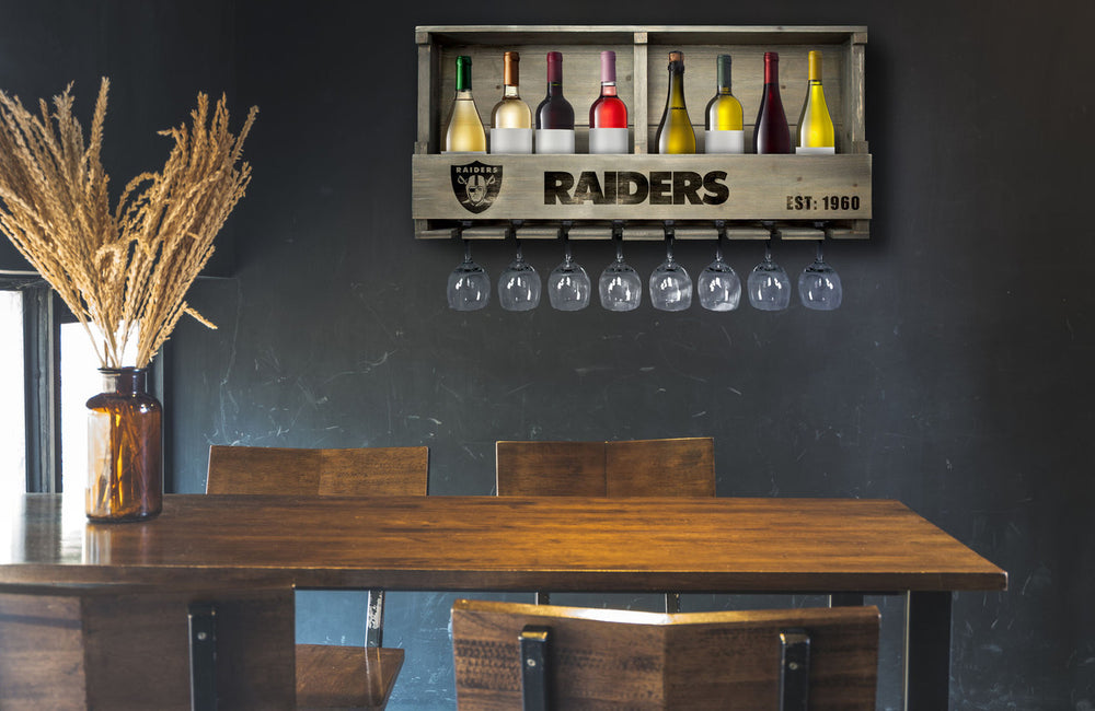 Las Vegas Raiders Bar Shelf Reclaimed Wood