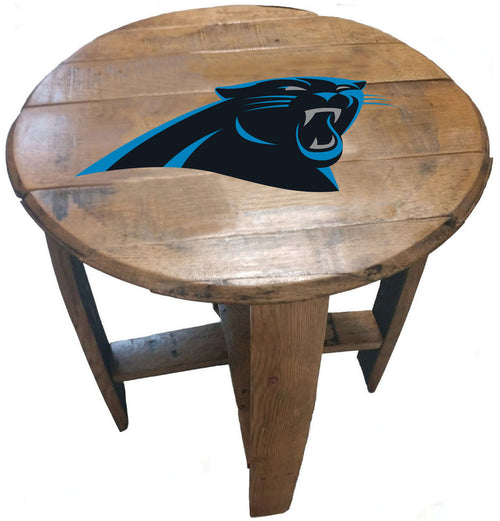 Carolina Panthers Oak Barrel Table 1