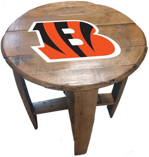 Cincinnati Bengals Oak Barrel Table 1