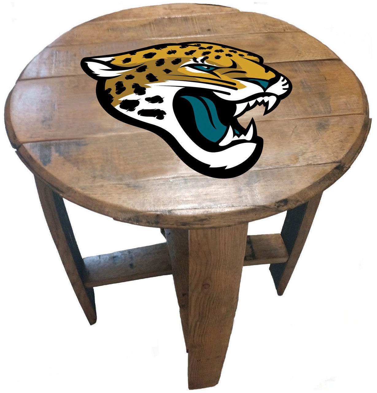 Jacksonville Jaguars Oak Barrel Table