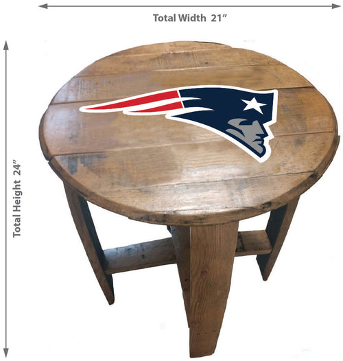 New England Patriots Oak Barrel Table 2