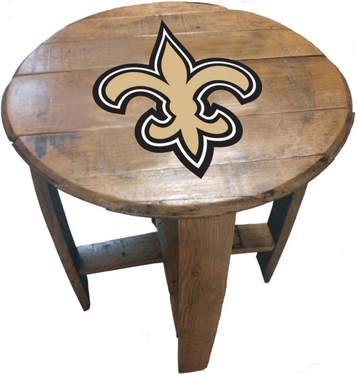 New Orleans Saints Oak Barrel Table 1