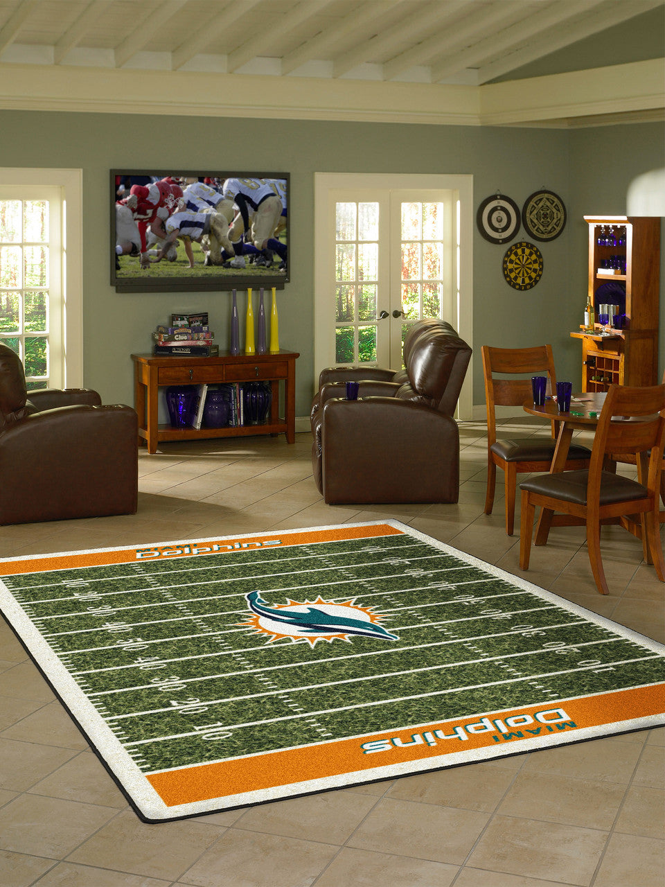 Miami Dolphins Rug Home Field