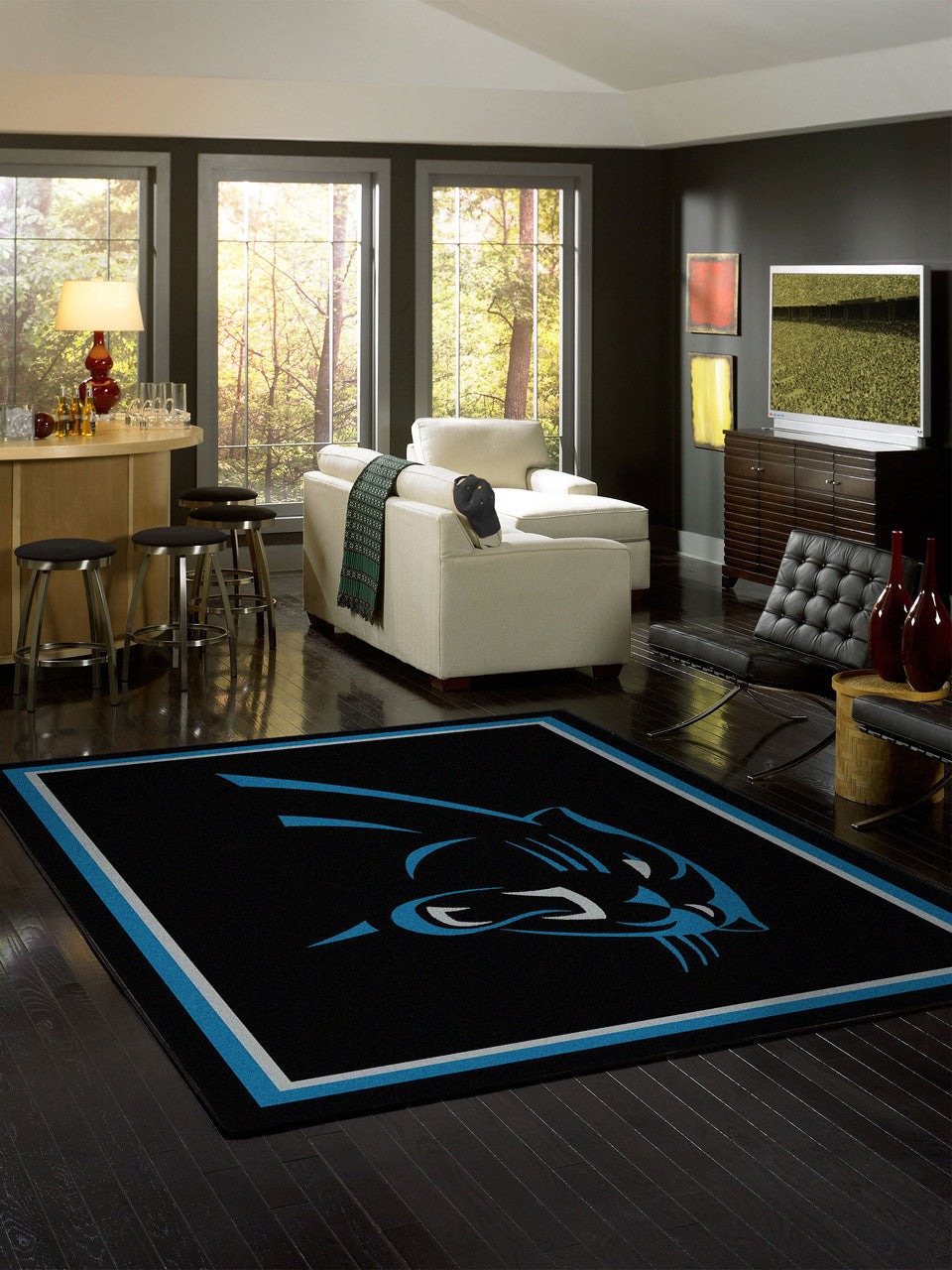 Carolina Panthers Rug Team Spirit