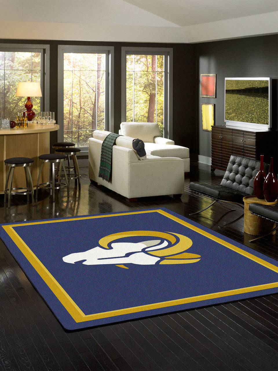 Los Angeles Rams Rug Team Spirit