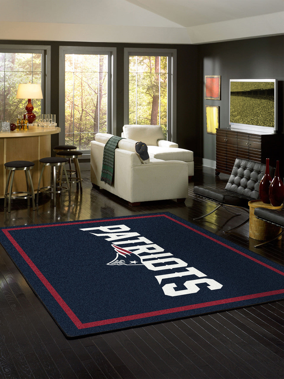 New England Patriots Rug Team Spirit