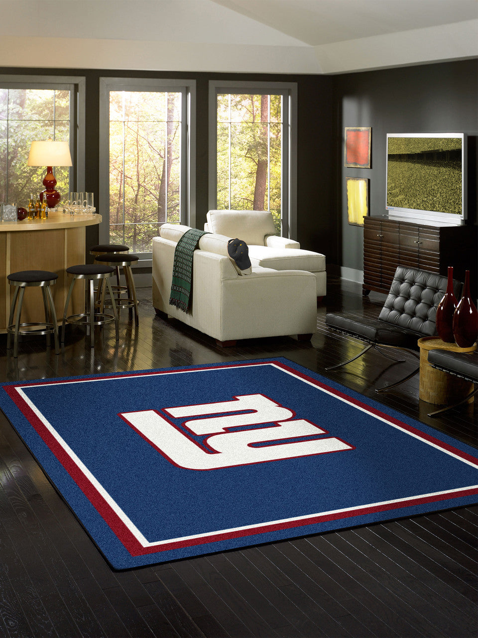 New York Giants Rug Team Spirit