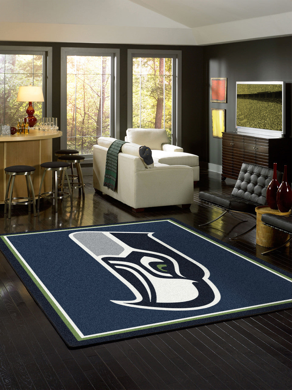 Seattle Seahawks Rug Team Spirit