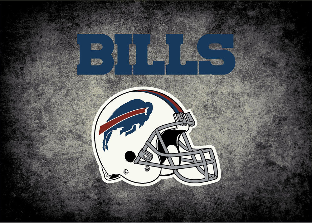 Buffalo Bills Rug Distressed