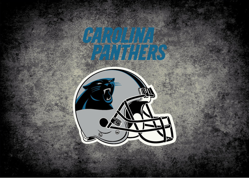 Carolina Panthers Rug Distressed