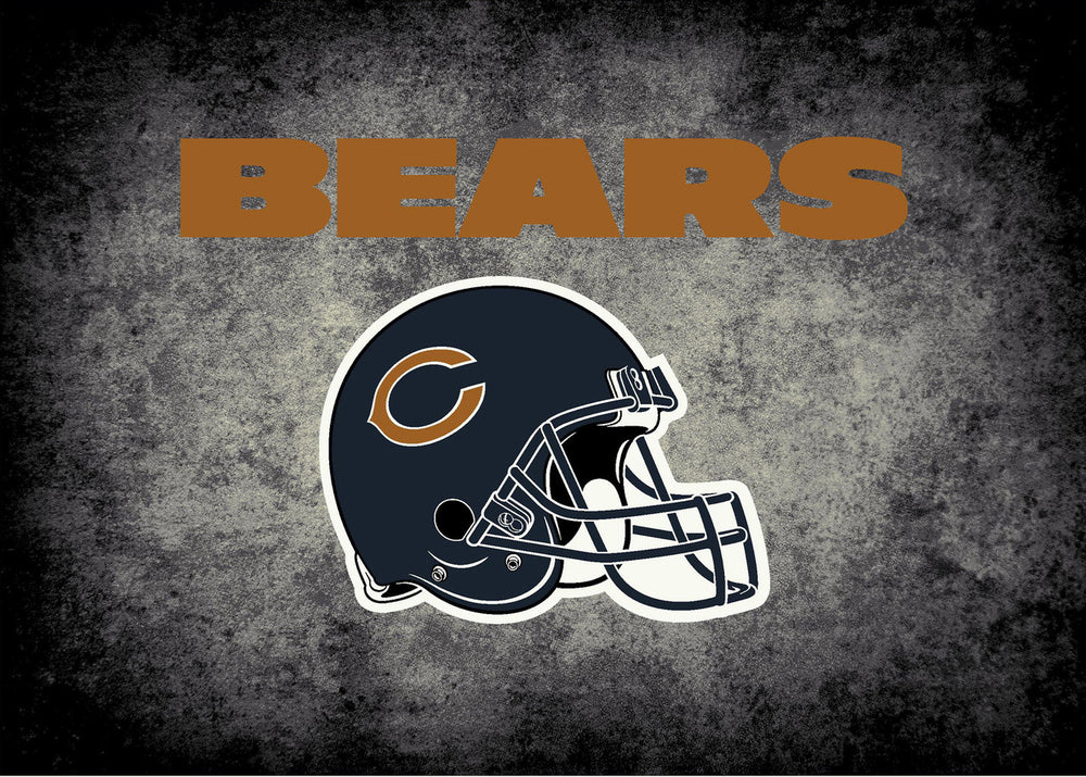 Chicago Bears Rug Distressed