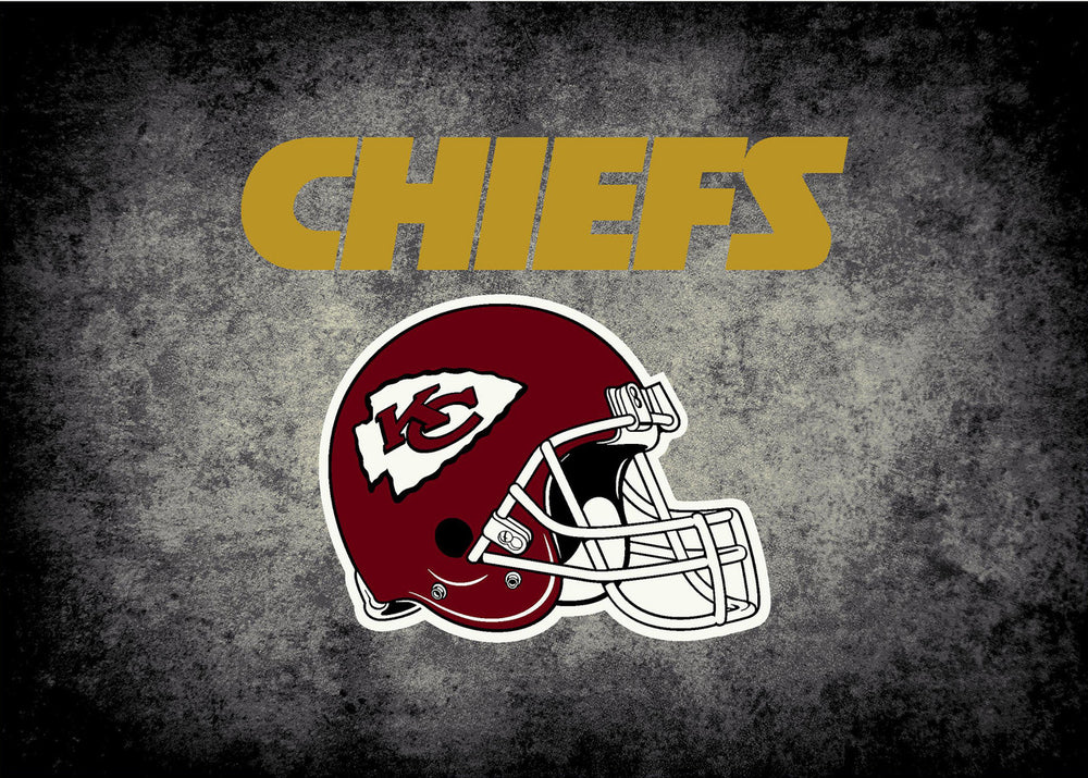 Kansas City Chiefs Rug Distressed