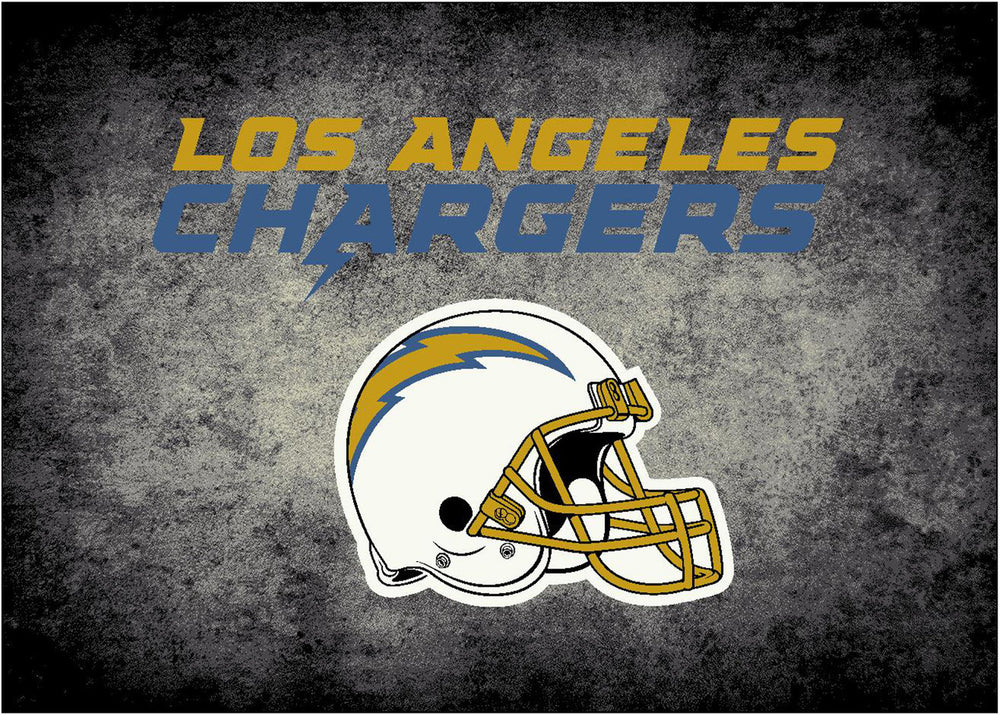 Los Angeles Chargers Rug Distressed