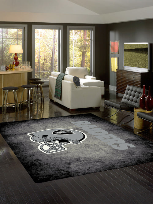 Las Vegas Raiders Rug Distressed 3