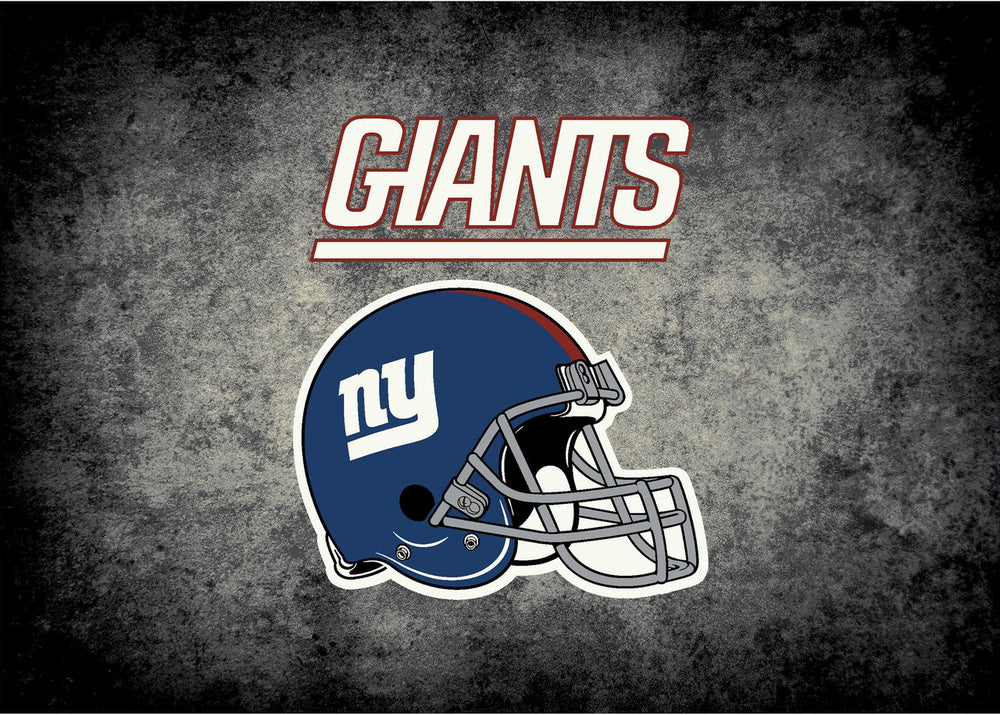 New York Giants Rug Distressed