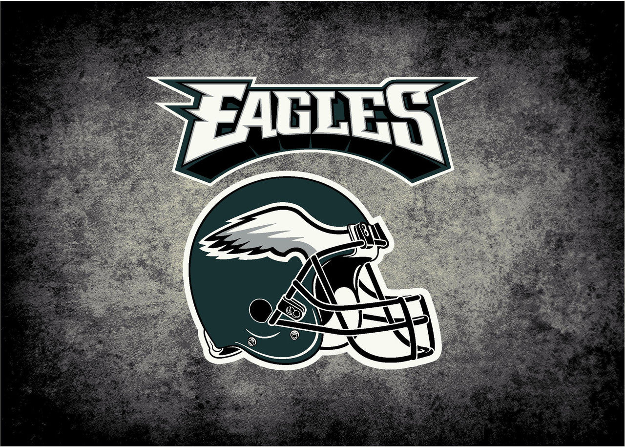 Philadelphia Eagles Rug Distressed