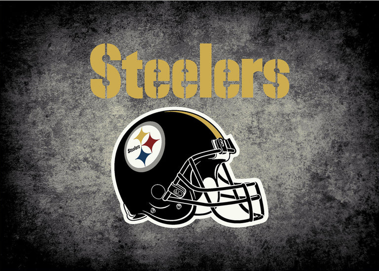 Pittsburgh Steelers Rug Distressed