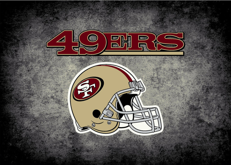 San Francisco 49ers Rug Distressed