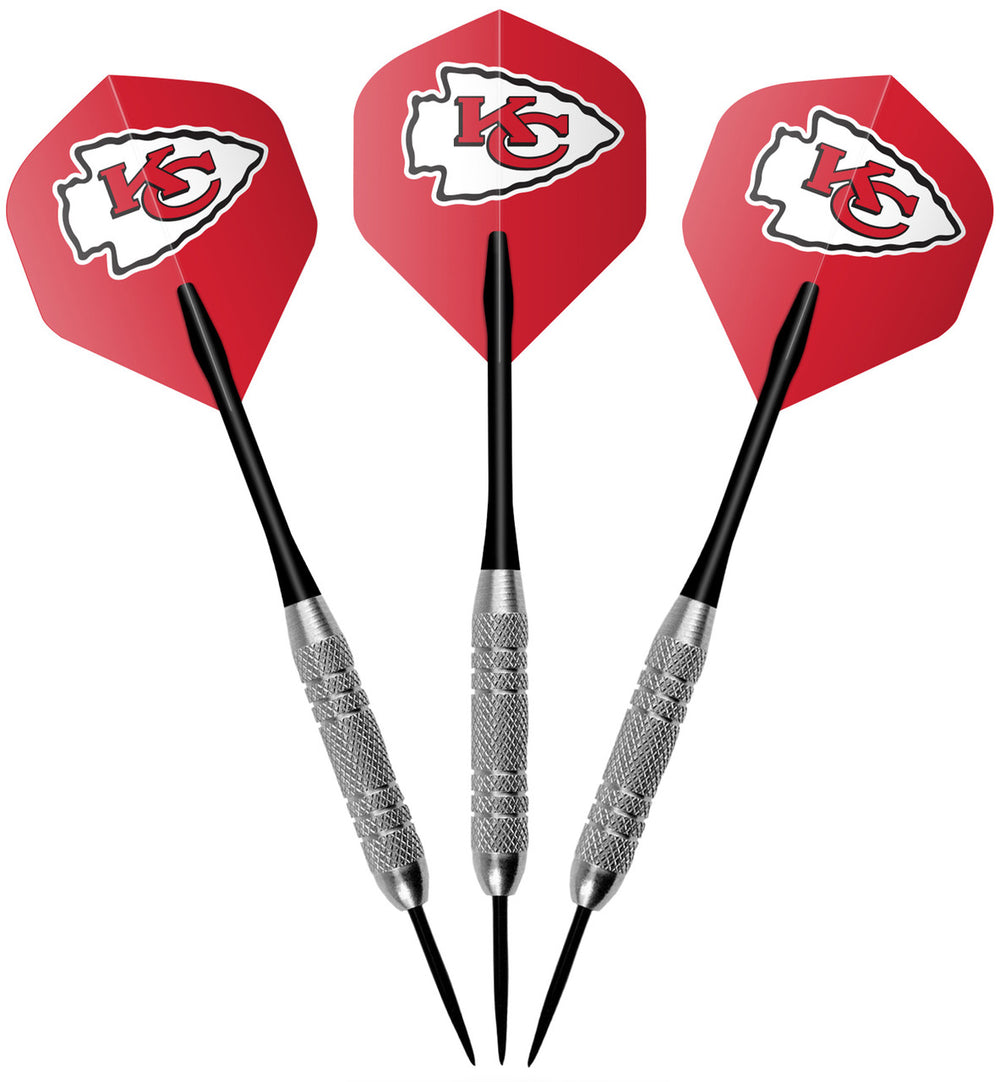 Kansas City Chiefs Dartboard Cabinet Set Fan's Choice