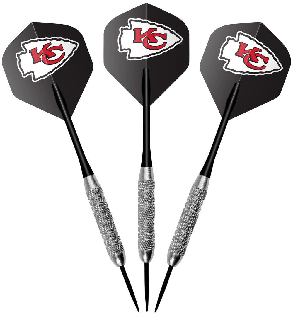 Kansas City Chiefs Dartboard Cabinet Set Fan's Choice