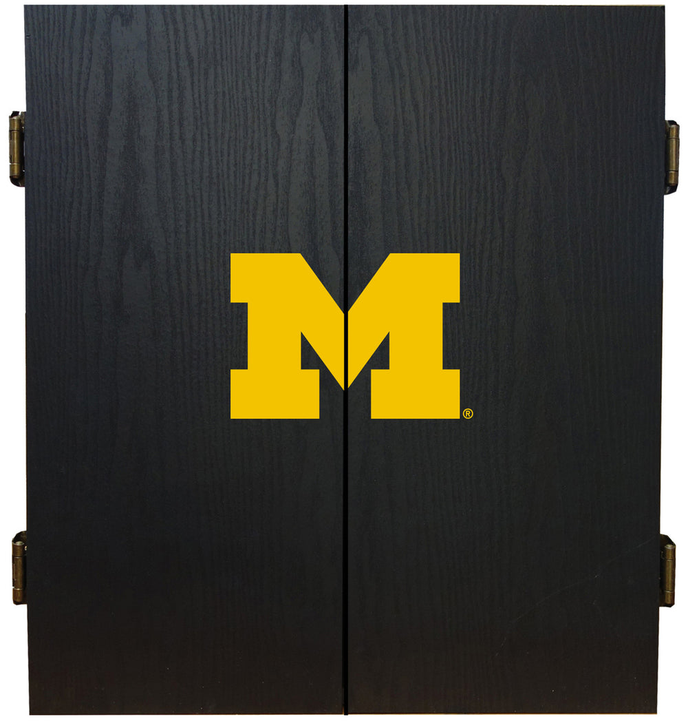 University of Michigan Dartboard Cabinet Set Fan's Choice