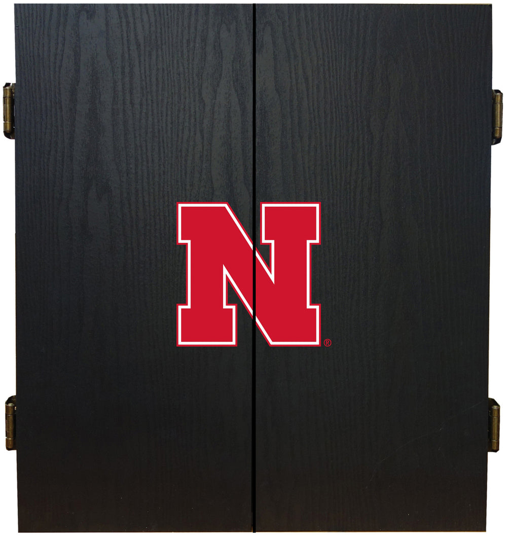 University of Nebraska Dartboard Cabinet Set Fan's Choice