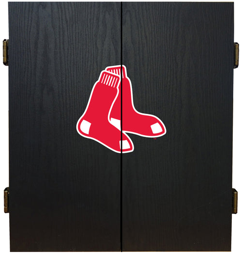 Boston Red Sox Dartboard Cabinet Set Fan's Choice 1