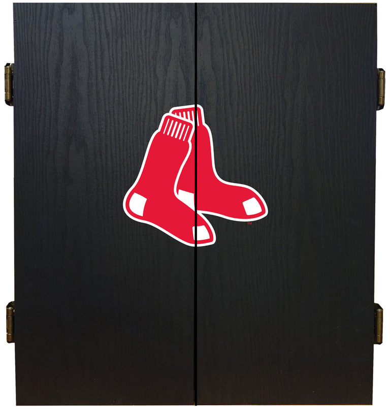 Boston Red Sox Dartboard Cabinet Set Fan's Choice