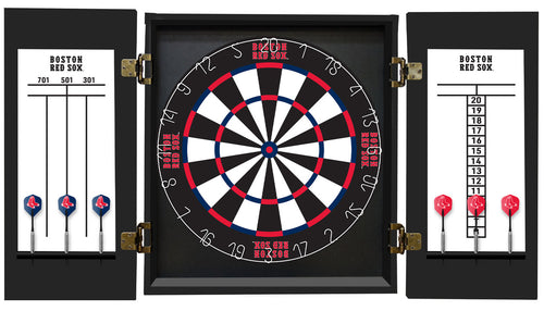 Boston Red Sox Dartboard Cabinet Set Fan's Choice 3