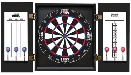 Chicago Cubs Dartboard Cabinet Set Fan's Choice 2