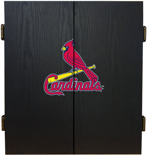 St Louis Cardinals Dartboard Cabinet Set Fan's Choice 1