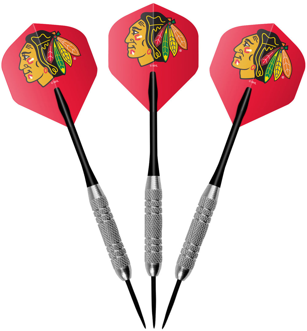 Chicago Blackhawks Dartboard Cabinet Set Fan's Choice