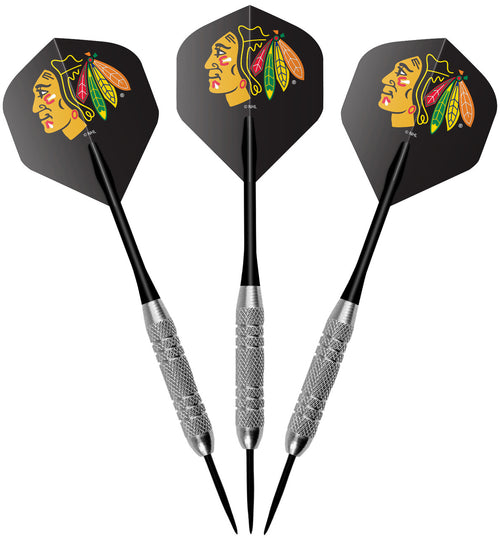 Chicago Blackhawks Dartboard Cabinet Set Fan's Choice 4