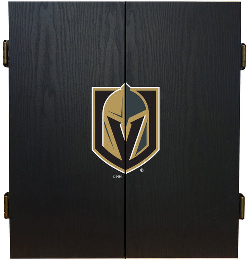 Vegas Golden Knights Dartboard Cabinet Set Fan's Choice 1