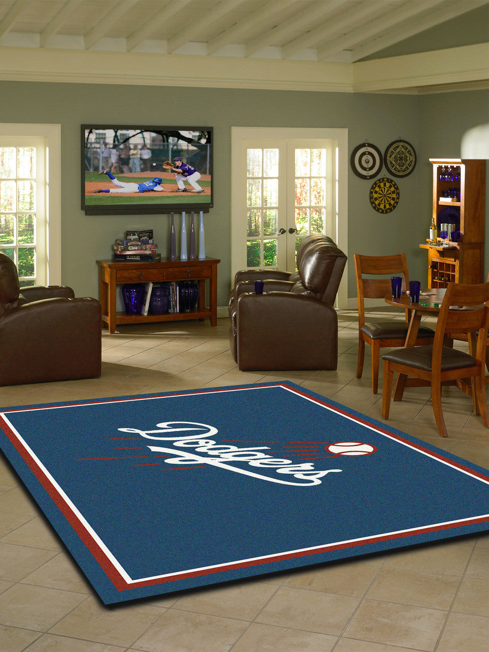 Los Angeles Dodgers Rug Team Spirit