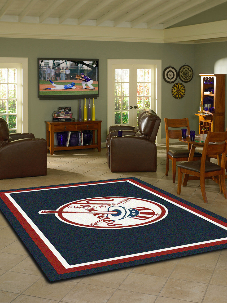 New York Yankees Rug Team Spirit