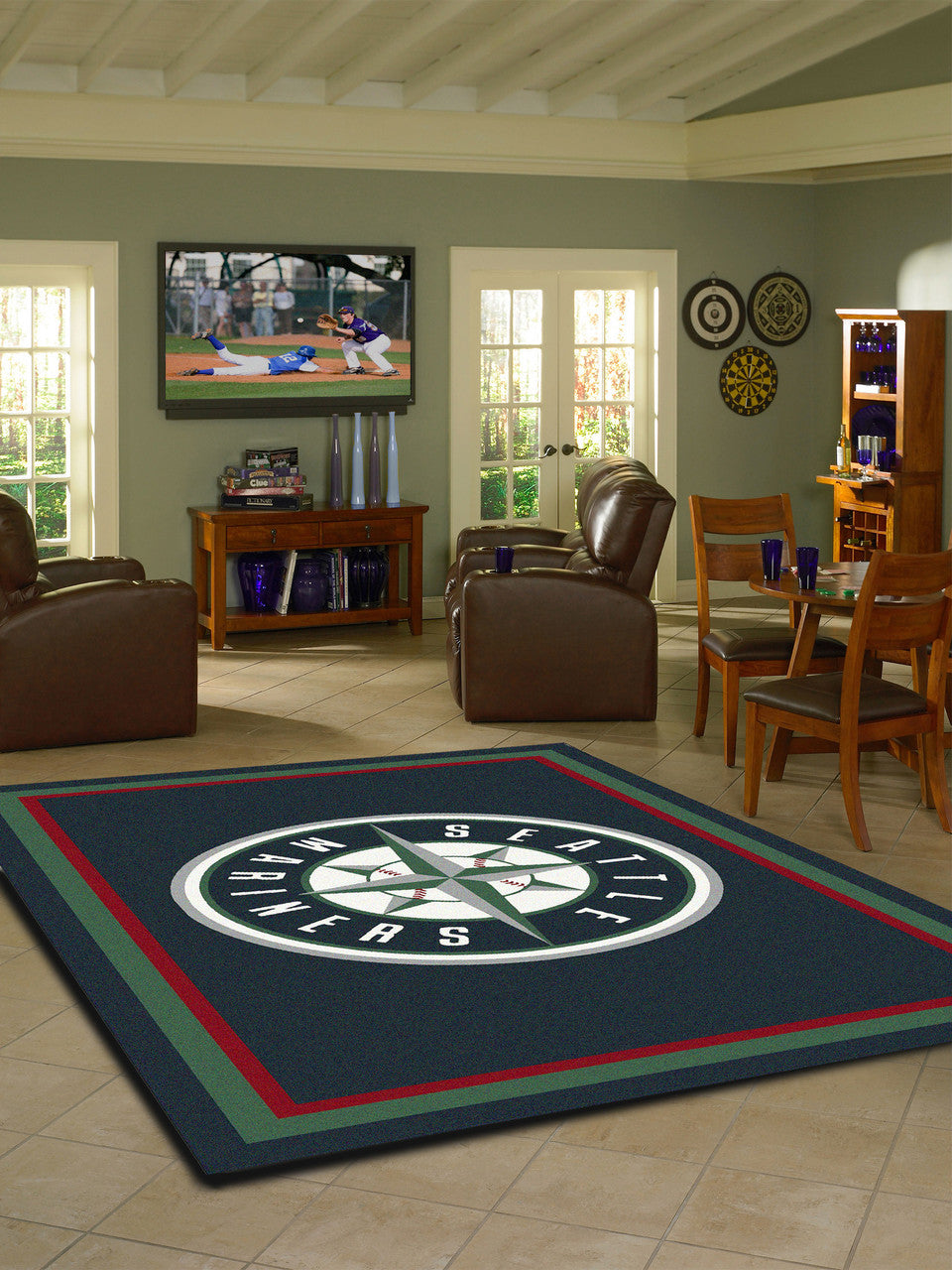 Seattle Mariners Rug Team Spirit
