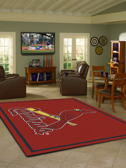St Louis Cardinals Rug Team Spirit 5