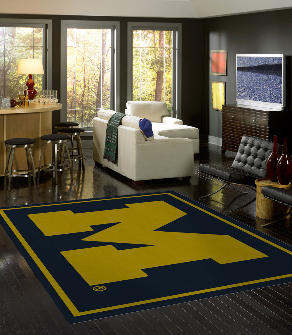 University of Michigan Rug Team Spirit