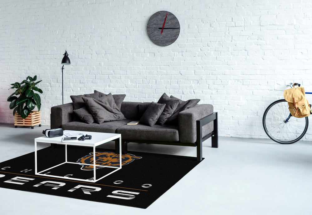 Chicago Bears Rug Chrome
